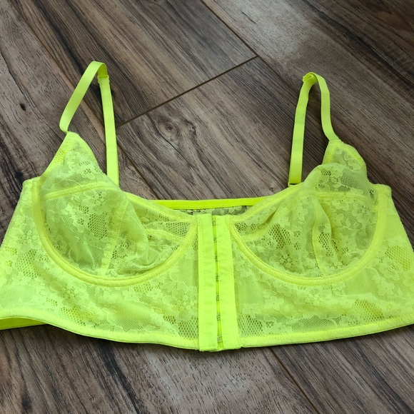 neon bralette crop top